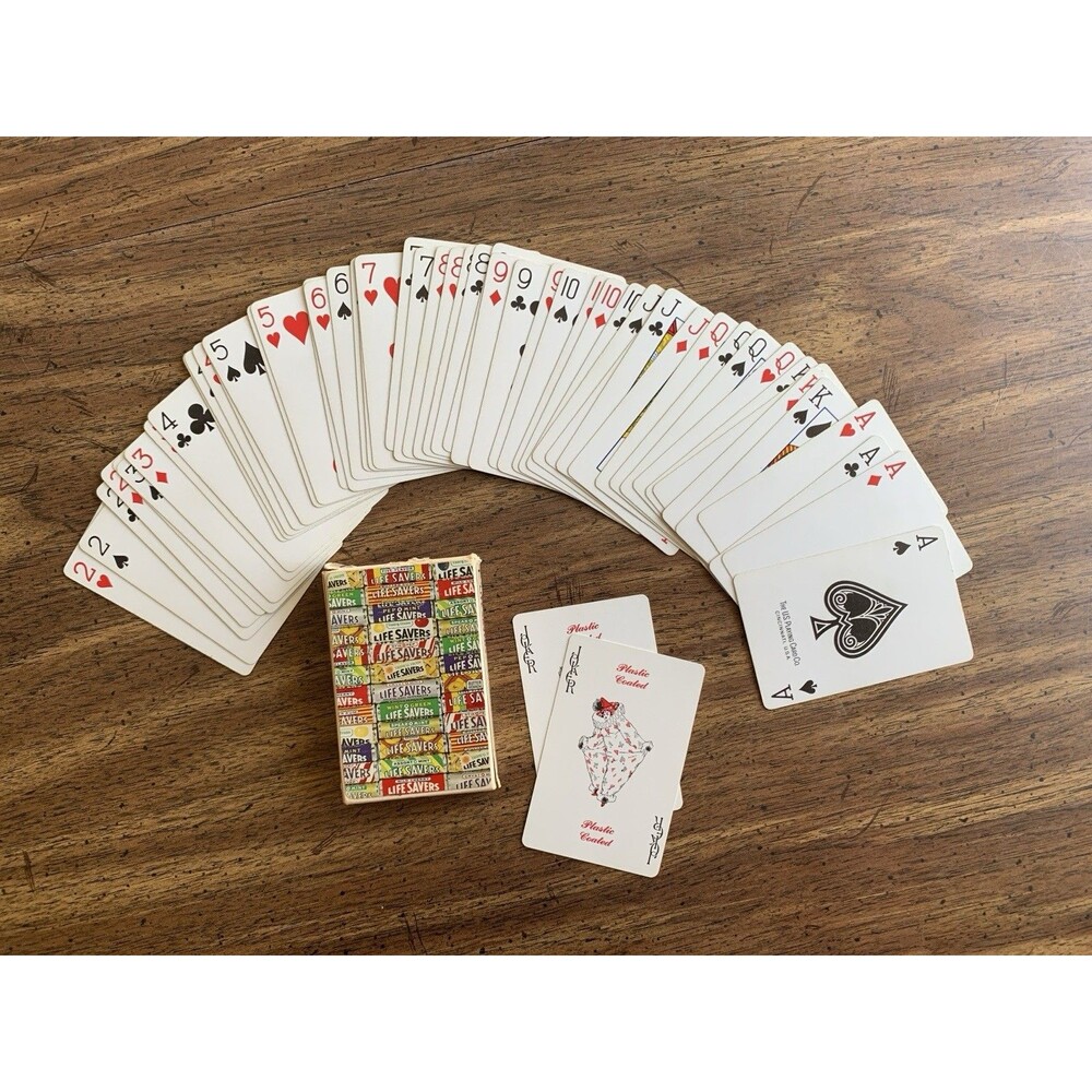 Vintage Life Savers Playing Cards Complete Deck 52 and 2 Jokers